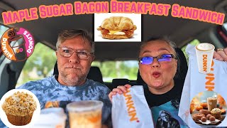 Dunkin Donuts Fall Menu 2023 Pumpkin Donuts Pumpkin Spice Latte Maple Sugar Bacon Eat With Us [upl. by Elimay]