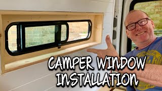 Camper Opening Side Window Installation Van Life Build Campervan Conversion [upl. by Iva]