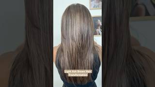 Light Ash Brown Hair Color On Dark Base [upl. by Hillman]