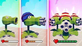 EVOLUTION OF PEA SHOOTER PvZ PLANT VS ZOMBIE  Totally Accurate Battle Simulator TABS [upl. by Okier871]