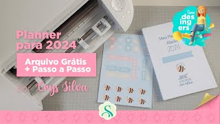 Como Fazer Planner 2024 Personalizado  Arquivo Grátis Silhouette [upl. by Lyndel]