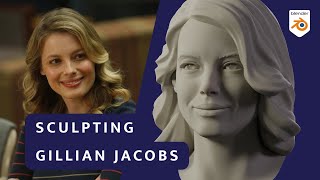 Gillian Jacobs Likeness Sculpting in Blender [upl. by Moreen]