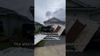 Tornado Rips Up Trees Flips Car and Damages Houses in Florida Neighborhood [upl. by Gibbie844]