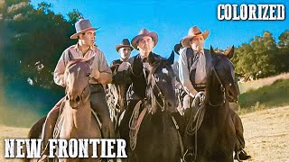 New Frontier  COLORIZED  John Wayne  Classic Western Film  Cowboys  Wild West [upl. by Barker540]