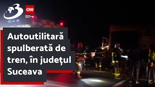 Autoutilitară spulberată de tren în județul Suceava Patru oameni au fost răniți grav [upl. by Luke]