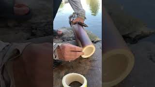 River Stone Cutting with Hand Toka TraditionalCraft Handwork [upl. by Aprilette]