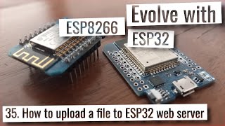 ESP32 amp ESP8266  How to upload a file to ESP32 web server [upl. by Stanwin14]