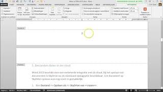 Word 2013 Paginanummering toevoegen [upl. by Pandich]