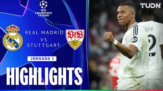 HIGHLIGHTS  Real Madrid vs Stuttgart  UEFA Champions League  TUDN [upl. by Diarmid]