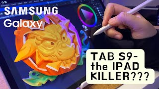 Samsung Galaxy Tab S9 Professional Artist Review1st impression Drawing  Painting Demo [upl. by Pitts]