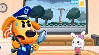 Sheriff Labrador typhoon Safety  Learn earthquake Safety Tip  Hurricane Safety Tips  Babybus Game [upl. by Adnahsed]