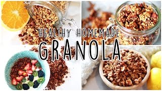 4 Homemade Granola Recipes  Healthy Breakfast Ideas [upl. by Agbogla143]