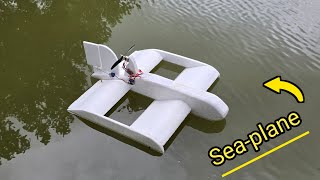 How to Make an remote control Seaplane With foam [upl. by Edna779]