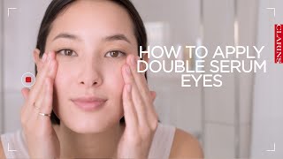 How to apply Double Serum Eye  Clarins [upl. by Anehsat]