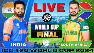 🔴 Live India vs South Africa T20 World Cup Final Live Match Score  IND vs SA Live match Today [upl. by Ettezoj]