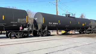 B120 Crude Oil Empties From Filthydelphia Back to Baakken Fields North Dakota W 3 BNSF Units [upl. by Yecnay]