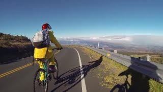 Maui Hawaii  Biking the Haleakala Crater [upl. by Yemarej]