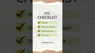 Pte Exam Checklist 2024  All you need to know [upl. by Ginger]