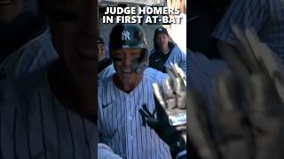 Aaron Judge HOMERS in first atbat [upl. by Eniagrom]