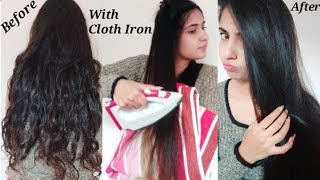 How to Straighten Hairs perfectly with Cloth Iron at homemust watchWork 100 tulikajagga [upl. by Akimak]