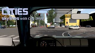 Cities Skylines City Drive driving record Renault 4 in the city October 2024 [upl. by Ketty667]