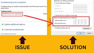 100 SOLVED The DNS Server Isnt Responding Fix  DNS Server Not Responding [upl. by Nedyrb]