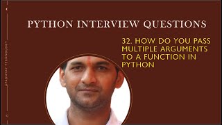 How do you pass multiple arguments to a function in Python  Python Interview Questions [upl. by Tseng]