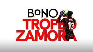 Las cariñosas felicitaciones a Bono tras conseguir el Trofeo Zamora [upl. by Ritter276]