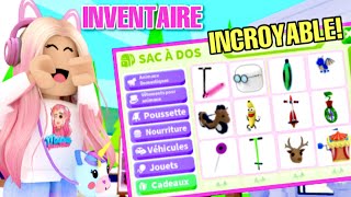 Mon INVENTAIRE INCROYABLE dans ADOPT ME Je Vous Montre ENFIN Tout PARTIE 1 ROBLOX [upl. by Ballou]