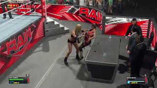 wwe2k23 Stacy Keibler vs Bianca Belair [upl. by Ennahgiel]