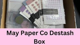 MAYPAPER CO DESTASH BOX  LETS SEE WHAT I GOT maypaperco cutenesssquad destash plannergoodies [upl. by Pish]