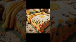 crochet bedsheets designhow to make crochet flow  shorts [upl. by Gschu635]