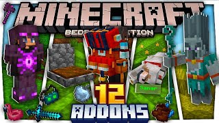 😱Los 12 MEJORES MODSADDONS SURVIVAL para MINECRAFT PE 120 a 12050  ADDONS MINECRAFT PE 120 [upl. by Wulfe378]