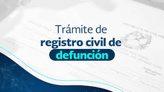 Trámite de registro de defunción [upl. by Adiuqal]