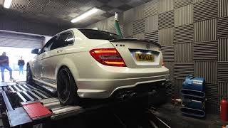 VOLUME UP C63 W204 STRAIGHT PIPE DYNO RUN [upl. by Meldoh]