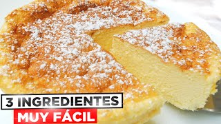 TARTA de QUESO con 3 INGREDIENTES 🍰😍 ESPONJOSA y CREMOSA Preparada en 5 MINUTOS 🍦😋 [upl. by Rox952]