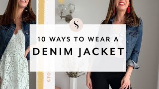 10 Ways to Wear a Jean Jacket I Sydne Summer [upl. by Ominoreg952]