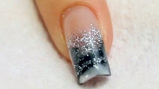 Acrylic Nail Redesign to Black and Silver Tutorial Video by Naio Nails [upl. by Rocky]