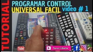 Como Programar Un Control UniversalMUY FACIL en 2 minutos programar control remoto sin código 1 [upl. by Delphina720]