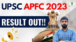 UPSC APFC 2023  Result Out  Success Tree [upl. by Ailel18]