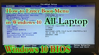 How to get the Boot menu or BIOS on a Windows 10 PC [upl. by Alyehc]