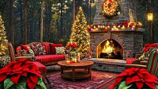 Cozy Christmas Ambience 2025 🎁 Instrumental Christmas Music with Cracking Fireplace [upl. by Lily]