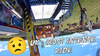 Surviving The UKs Most Intense Ride GAME OVER 065mph in 2 seconds Mondial Capriolo AIRMAXX [upl. by Aynwat]