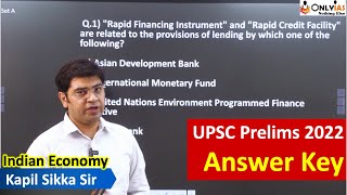 UPSC Prelims 2022 Answer Key  Solution of all Economy Question  Economy Answer Key UPSC 2022 [upl. by Hubie]