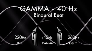 Gamma for a Genius Brain  1hr Pure Binaural Beat Session at 40Hz Intervals [upl. by Barbabas]