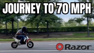 72V SX500 Ultimate Street Razor Build Street Speed Testing [upl. by Atnahsal]