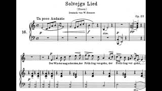 Solveigs Song EDVARD GRIEG piano accompaniment karaoke with score soprano [upl. by Gersham544]