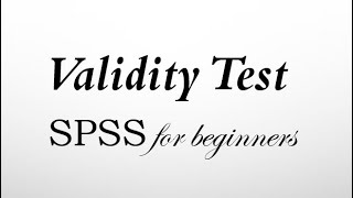 Validity Analysis for SPSS malayalam spss validity analysis [upl. by Fatima]