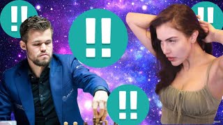 Noble chess game  Alexandra Botez vs Magnus Carlsen [upl. by Leonardo]