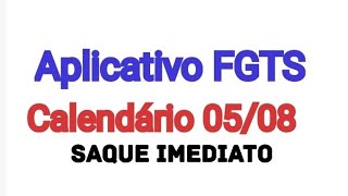 App FGTS  Calendário Saque Imediato  Pedido Desculpas [upl. by Monarski]